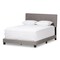 Baxton Studio Hampton Modern Light Grey Upholstered Queen Size Bed 136-7452 - alternate 1